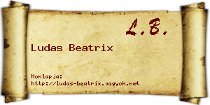 Ludas Beatrix névjegykártya