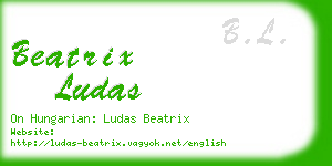 beatrix ludas business card